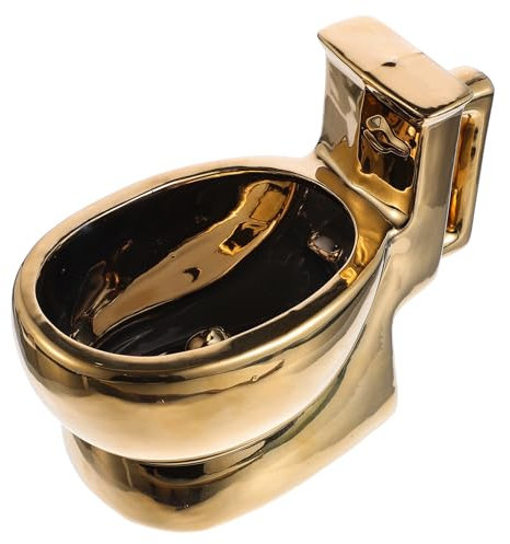 Golden Toilet Mug Coffee Ceramic Cup Tea Beverage Funny 400ML