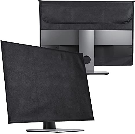 kwmobile Funda Compatible con Monitor de 27-28 - Protector 3en1 para Monitor Teclado y ratón - Negro