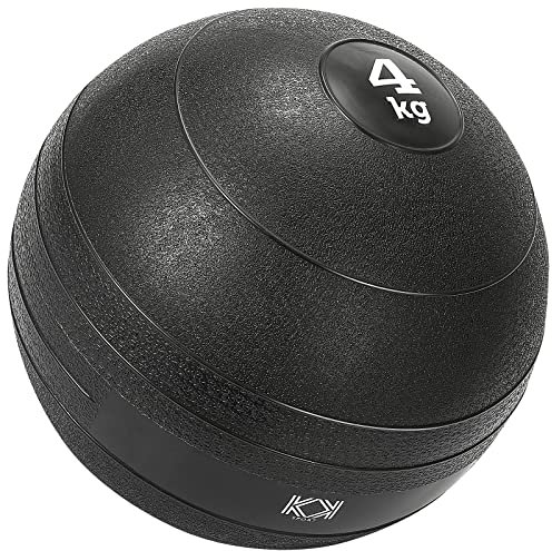 KK Slam Ball Medizinball, 4 kg, 6 kg, 10 kg. Gummiball ohne Sprungkraft. Stärkt, modelliert und konditioniert. Fitnessstudio oder zu Hause. Workout-Ball für Training und Training. Kraft und mehr.