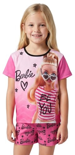 Barbie Pyjama court pour fille de 3 à 10 ans, produit officiel