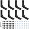 8Pcs 2020 Black Corner Brackets Set with 32Pcs M5 T Slot Nuts, 32Pcs M5x12mm Hex Socket Cap Screw and 1Pcs M3 Wrench for 2020 Series Aluminum Extrusion Profile