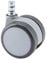 hjh OFFICE 619047 5er Set Hartbodenrollen 11mm / 60mm ROLO Move Weiß/Grau Leise Drehstuhlrollen, Rollen für Bürostuhl
