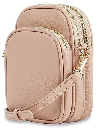 Mali+Lili, Josie Umhängetasche mit 3 Reißverschlüssen, Neutural