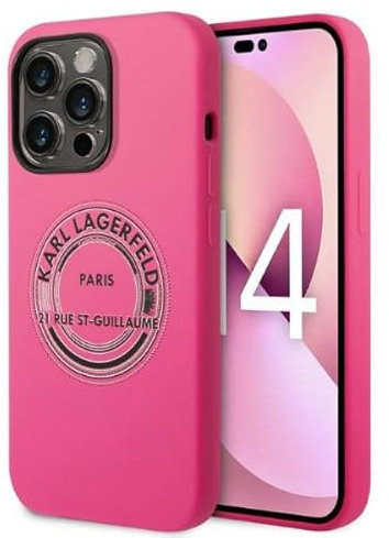 Karl Lagerfeld KLHCP14LSRSGRCF Hülle für iPhone 14 Pro 6,1 hardcase rosa/pink Silicone RSG