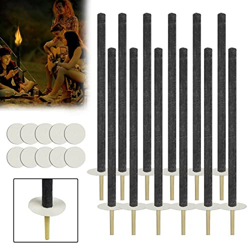 LZQ Tiempo de combustión de 100 min para exteriores, 10 unidades, antorchas de cera naturales para exteriores, caminatas con mango extralargo, antorcha para niños, jardín, exterior, senderismo