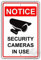 Letreros de advertencia de seguridad para decoración de pared, aviso de cámaras de seguridad en uso, cámara, vigilancia, propiedad, alerta de seguridad, advertencia de precaución, placa de metal de