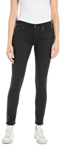 Replay Damen Jeans New Luz Skinny-Fit, Black 098-1 (Schwarz), 32W / 32L