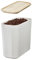 iDesign Behälter aus recyceltem Kunststoff mit Deckel, The Rosanna Pansino Collection - 16 Tassen, 11,8 cm L x 23,5 cm B x 21,6 cm H, Kokosnuss-Abfalleimer mit Deckel aus Naturholz
