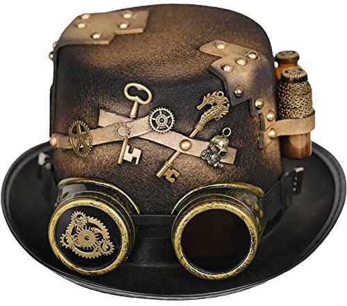Steampunk Hut Schutzbrillen Neuheit Gothic Hats Carnival Nachtclub Halloween Party Kostümhut