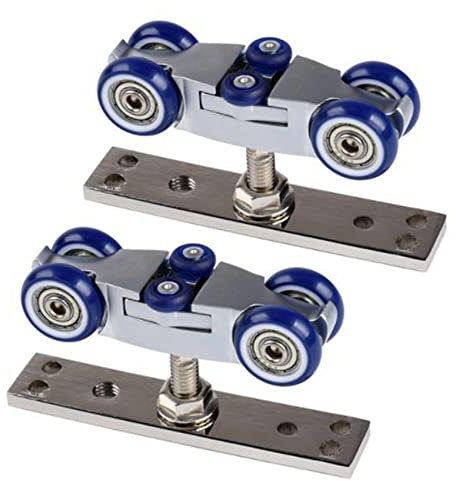 GOSIA 2X Herrajes para Puertas Plegables Polea para Puertas Correderas de Madera Herrajes para Muebles Rueda Rodillo