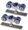 GOSIA 2X Herrajes para Puertas Plegables Polea para Puertas Correderas de Madera Herrajes para Muebles Rueda Rodillo
