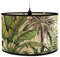 Morbuy Abat-Jour en Bambou, Motif Plante Floral Tropical, Diamètre 30cm Abat-Jour Tambour Rechange pour Lampe de Chevet, Lampe de Table, Lampadaire, Lampe de Plafond, Décorer (Cocotier)