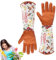 Hodfid Gartenhandschuhe dornensicher,Farmers-Verteidigungsärmel für Frauen im Garten - Lange Gartenhandschuhe für Damen, dornensicher, Rosenschnitt-Gartenhandschuh für Kakteen, Rosen, Pflanzen