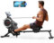 Dripex Magnetisches Rudergerät mit Aluminium-Gleitschiene, 16 Stufen einstellbarem Widerstand, maximale Gewichtskapazität von 265 Pfund für das Heim-Fitnessstudio, App/LCD-Monitor (Bluetooth)
