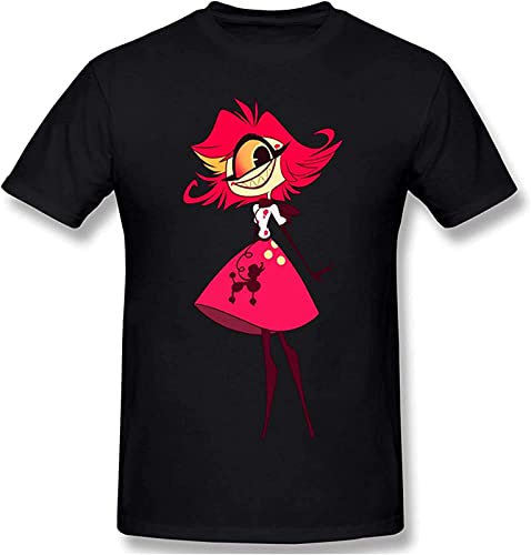 Printing HAZBIN Hotel T-Shirt Black Graphic Unisex Tee Shirt M