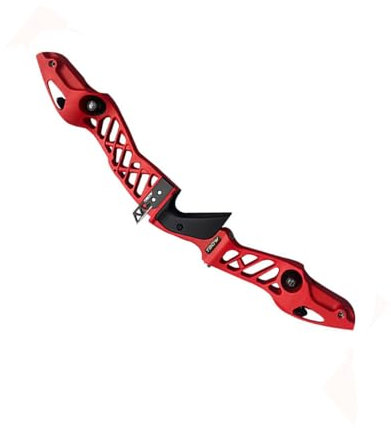 ACCMOS 25 Zoll Recurve-Bogen Riser Universal ILF-Schnittstelle H6 Recurve-Bogen Steigrohr Takedown Jagd Bogenschießen Bogen-Zubehör (Red)