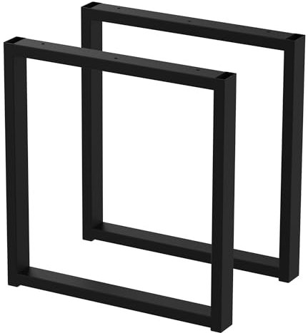 2 x Pieds de Table en Métal Type - U | Pied de Table en Profilés 40x20mm | Pieds de Table, Banc de Bureau, Meubles, Industriel, Cadre de Table Loft (400x420mm Black)