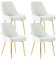 Sepnine Stühle Esszimmer 4er Set, Küchenstühle Moderne, Polsterstuhl Esszimmerstühle mit Metallbeinen, Samt Essstuhl, ergonomische Dining Chairs