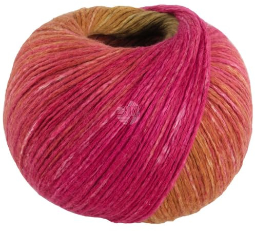 LANA GROSSA Cotonella | Weiches, bedrucktes Kettengarn aus unmercerisierter Pima Baumwolle | Handstrickgarn aus 100% Baumwolle (Pima) | 100g Wolle zum Stricken & Häkeln | 280m Garn FB 5