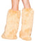 Maskworld Fellstulpen beige - Legwarmer mit Fellbesatz - Kostüm-Zubehör Karneval, Halloween & Motto-Party