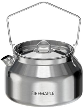 Fire-Maple Antarcti Portable 1.2 Liter Lightweight Stainless Steel Camping Kettle | Durable and Portable Camp Tea Pot | Ideal for Bushcraft and Outdoor Campfire Use