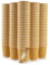 FOOGO Green 200pcs 8oz Disposable Strong Triple-Wall Brown Paper Coffee Cups, FSC® Certified, Fully Compostable, for Hot Drinks, Heat-Resistant Ripple Design, Takeaway Coffee Cups, Party