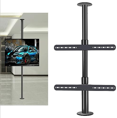 corner tv wall mount,tv mount, For 32-75inch TVBracket, LCD TV 360 Degree Rotating Frame, Partition Wall Rotating Rack Rotating TV Cabinet Rotating Base, Up To 110 Lbs (Size : 200-295cm) (Size : 17