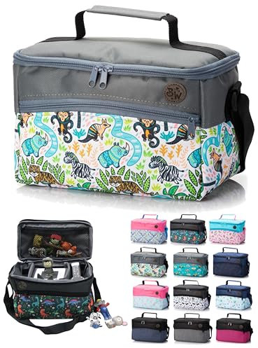 Tasche für Hörwürfel [Tasche für Toniebox und Tigerbox Touch] Aufbewahrung für Tonies Hörfiguren Starterset Transporttasche Tragetasche verstellbar mit Reißverschluss (Modell 21)