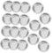 Toyvian 18pcs Palette Nail Pallet for Nail Art Color Mixing Tray Silver Stainless Steel