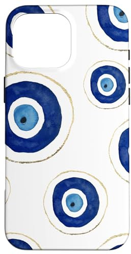 Evil Eye Phone Case Amulet Cover Pattern Good Vibes White Case for iPhone 16 Pro Max