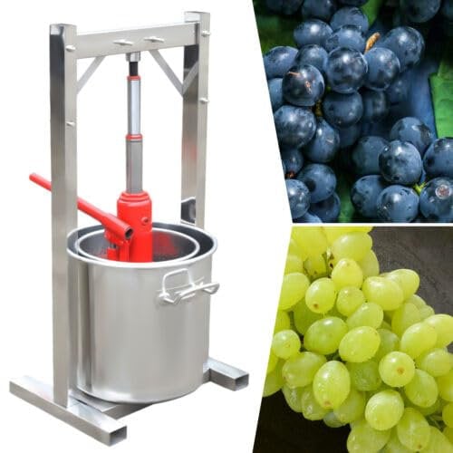 Weinpresse Apfelpresse Obstpresse Manuell Obstmühle Mostpresse Edelstahl Apfelsaftpresse Beerenpresse Obst Wein Maker mit Hydraulic Jack für Wein Saft Herstellung