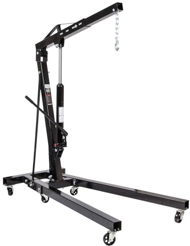 SIP 1 Ton Foldable Engine Crane, Workshop Lifting Arm Hydraulic Pump Hoist Lift