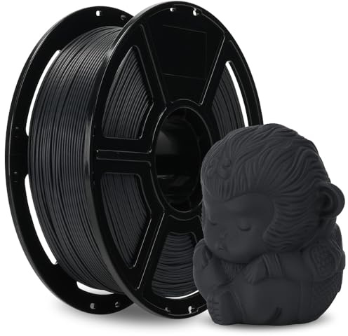 FLASHFORGE Carbon Fiber PLA Filament 1.75mm, Carbon Fiber Reinforced PLA 3D Printer Filament, 1KG Spool Dimensional Accuracy +/- 0.02mm, High Strength & High Abrasion-Resistance (Volcanic Rock Gray)