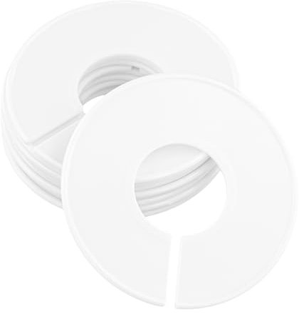 Dewocke 10 Stück Größenteiler Rund Größentrenner Kleiderstange, Kunststoff Größenteiler, Kleiderständer Größen Teiler, Kleidung Rack Größe Teiler zum sortieren der kleidungsgröße und Farbe, weiße