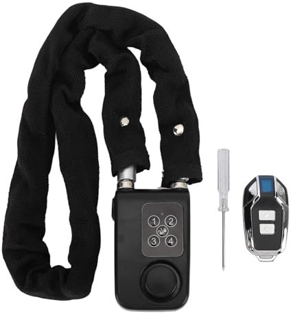 Candado para Bicicleta con Control Remoto, Alarma de 115 DB, Resistente Al Agua IP44, Longitud de Cable de 31,5 Pulgadas, Alarma de Vibración Antirrobo para Bicicleta,