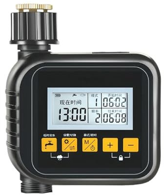 Water Timer, Automatic Sprinkler Timer, Programable riego System, Abs+Copper Material, Water-Saving Technology, Garden, Lawn, Patio, Farm, Yarda, 5.91 X 4.72 X 2.36 in.