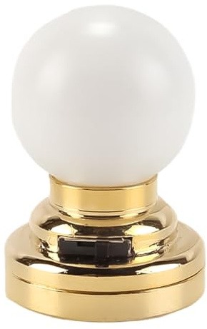 Enwye Dollhouse Chandelier 1:12 Scale Round-Shaped Lights Metal Lighting Battery Powered Chandelier for Dollhouse Settings