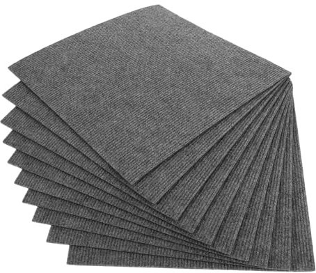 BESTOYARD 10 Stück Selbstklebende Teppichfliesen Rutschfester Bodenbelag für Wohnzimmer und Büro Installieren Strapazierfähige Auslegeware