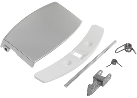 Silver Door Handle Latch Kit Compatible with AEG Washing Machines L16850, L76950W, LS7284 Replacement for 91452600902, 91460530903