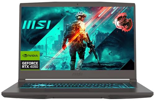 msi 15.6 Thin A15 Gaming Laptop, 8GB DDR5, 512GB SSD, Full HD Display, NVIDIA GeForce RTX 4050, AMD Ryzen 5 7535HS, Wi-Fi 6, Backlit Keyboard, Webcam, Bluetooth, Windows 11, Black