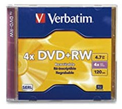 Verbatim 10 x DVD+RW - 4.7 GB ( 120 Min. ) 4x - mattes Silber - Jewel Case (S...