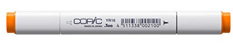 COPIC Classic Marker Typ YR - 16, Apricot, professioneller Layoutmarker, mit einer breiten und einer feinen Spitze