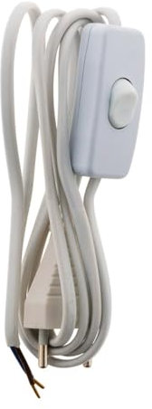 Cordon avec interrupteur pour luminaire 1,5m - Blanc - Zenitech