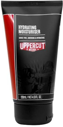 Uppercut Deluxe Hydrating Moisturiser, Beruhigt und repariert die Haut mit Allantoin und Sheabutter, Ölfreie Formel, Ideal für die Verwendung nach der Rasur, 240 ml