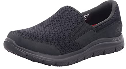 Skechers COZARD, Women's Slip On, Black (Black Mesh/Nubuck Water Stain Repellent Blk), 5.5 UK (38.5 EU)