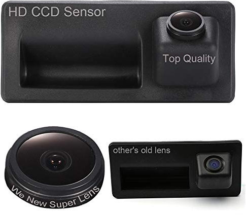 Dynavsal Griffleiste Auto Kamera 1280 * 720 Pixel 1000TV Linien HD Objektiv Wasserdicht 170 ° Super Weitwinkel Rückfahrkamera für VW Tiguan Touareg Touran Passat Golf VI Variant A4 A3 A6L A8 S5 Q3