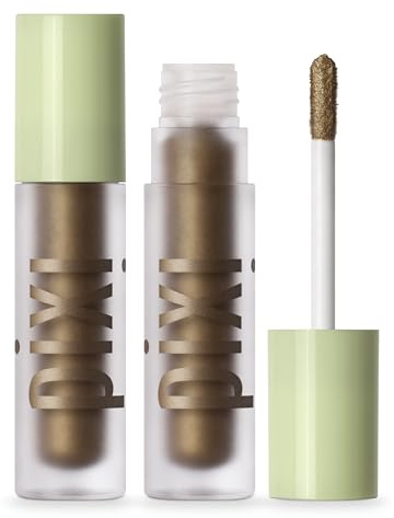 Pixi EyeLift Max Liquid EyeShadow | Long-Wearing, Crease-Free Color | Luminous & Soft-Focus Finish | With Avocado, Rosehip & Mango Seeds Extracts | Olive | 0.12 oz/3.4 g