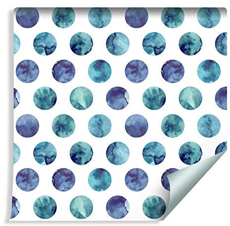 Muralo Fototapete Punkte Tupfen 1000 x 53 cm Vliestapete Wand Tapete Bunt 3D Optik Wohnzimmer Schlafzimmer Moderne Wandbilder XXL Easyinstall Wand Dekoration