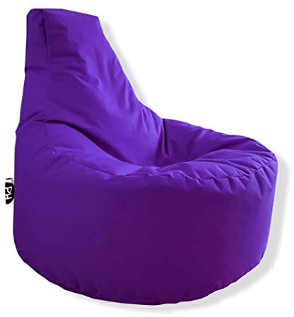 PATCH HOME Gamer Sessel in 2 verschiedenen Größen und 25 XL - 75cm Durchmesser, 30cm Sitzhöhe, 80cm Höhe Lila