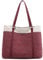 JANSBEN Damen Handtasche Schultertasche Canvas Casual Groß Tasche Shopper Elegant für Büro Schule Arbeit (Rosa)